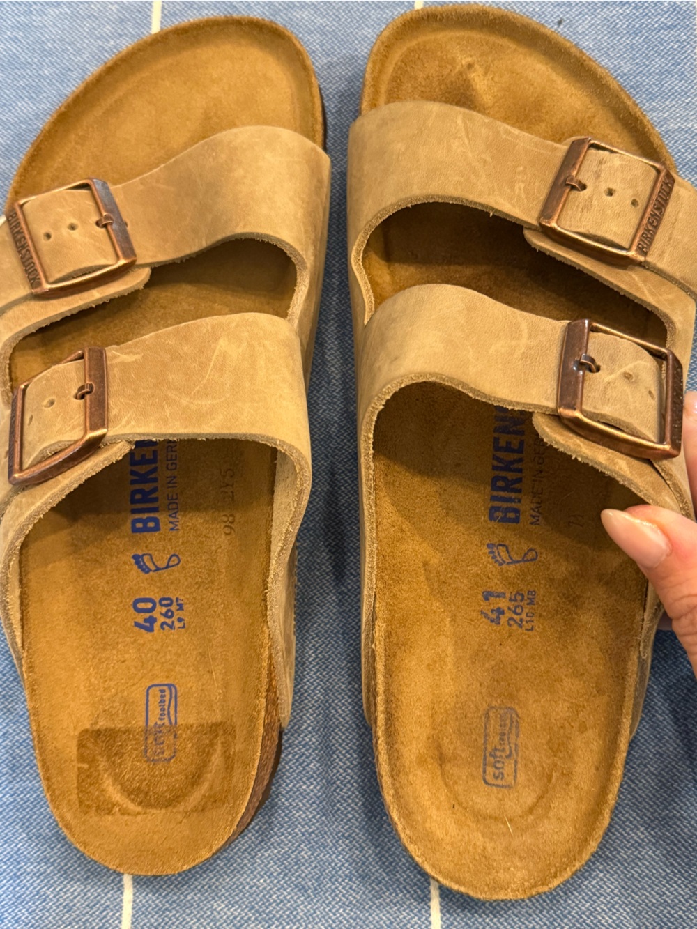 Birkenstock Arizona Two-Strap Sandals in Tan Suede